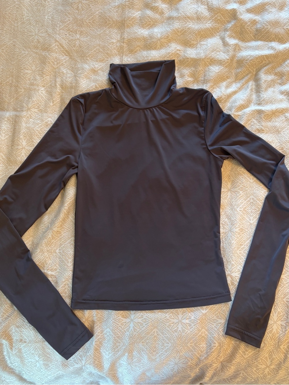 Classic Women's Long-Sleeve Turtleneck Top — Charcoal